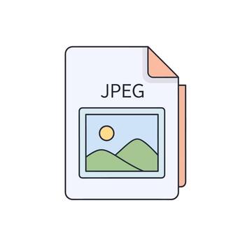 JPEG File Icon with Image Thumbnail Illustration vector