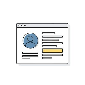 User Profile Interface Icon vector