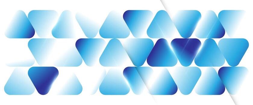 moderno y futurista antecedentes con azul y blanco triángulo modelo diseño y ligero efectos para bandera, presentación o diseño diseño vector