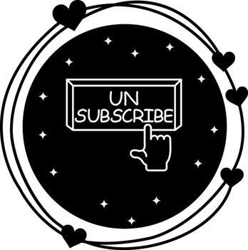 Unsubscribe Finger Tap Button Clear Web Graphic Object vector