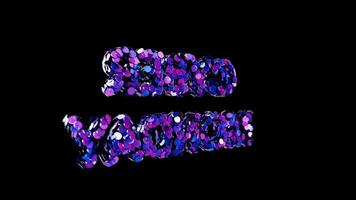 ciber lunes texto en lentejuela modelo en alfa video