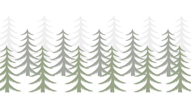 Pine tree view background image on white background vector