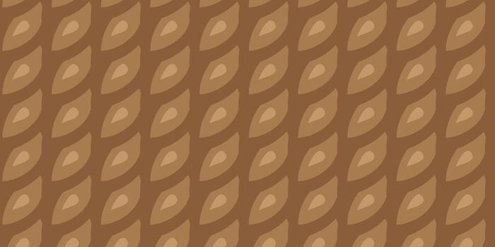 Abstract pattern with organic leaf and seed shapes in a monochromatic brown palette, ideal for textile or wallpaper design vector