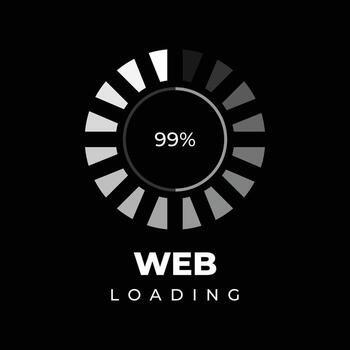 Web circle loading upload logo design vector