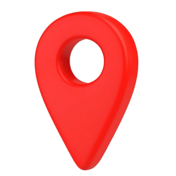 vermelho mapa ponteiro ícone desenho animado estilo png