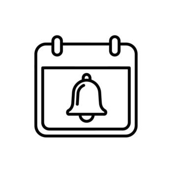 Calendar Reminder Icon Schedule Time Notification Day Date Important Event Appointment Symbol vector