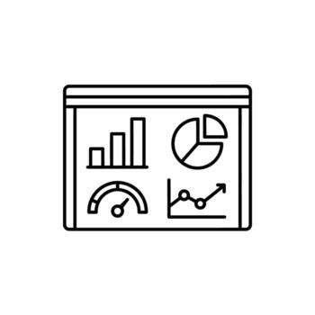 Dashboard Analytics Business Report Charts Graphs Data Presentation Interface vector