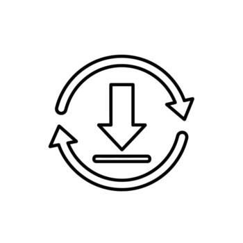 Data Synchronization Backup Recovery Server Process Update Arrow Refresh Connection Icon vector