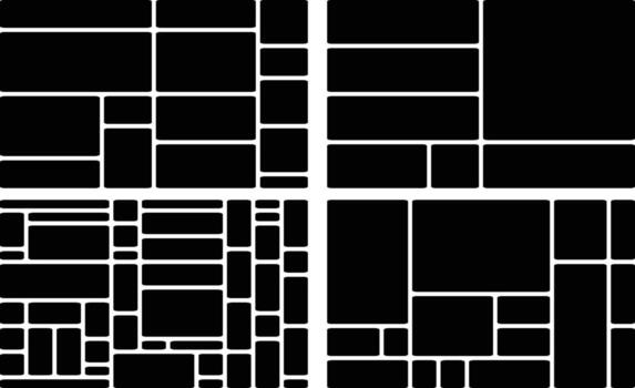 Versatile layout grid template pack for print design and visual branding projects vector