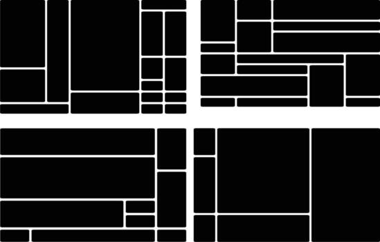 Stylish layout grid template set for UI design and modern presentations vector