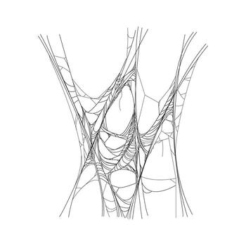 Halloween cartoon creepy cobweb or spiderweb net vector