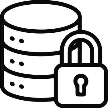Database security icon art vector