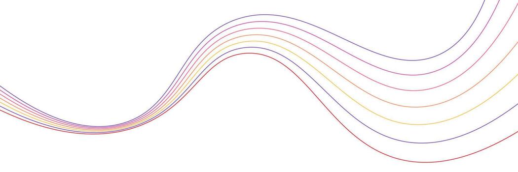 Modern soft blur wavy gradient line background vector