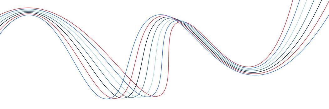 Modern soft blur wavy gradient line pattern backdrop vector