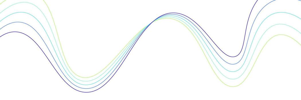 Modern soft blur wavy gradient line backdrop vector