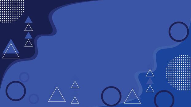 Modern abstract blue background with triangle and circle shapes dotted elements and smooth curves ideal for posters web banners presentations branding and creative design projects vector