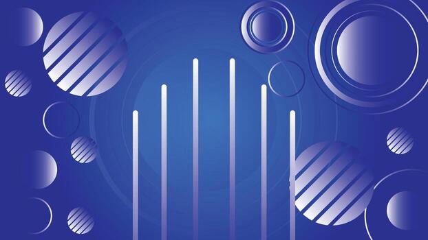 Modern abstract blue background with gradient circles vertical lines and layered effects ideal for digital posters technology banners presentations and creative graphic designs vector