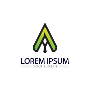 creativo letra un símbolo con resumen líneas y dinámica negocio identidad diseño vector