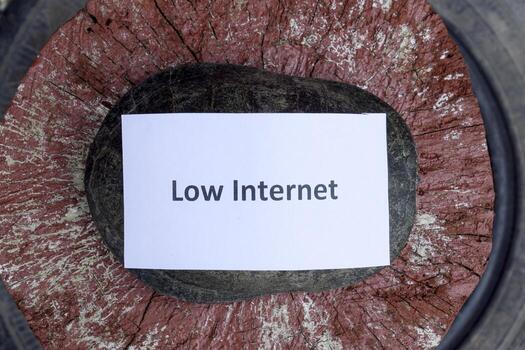 Low internet. A bad internet symbol. Low download speed.hj Slow internet. Ordinary river tortoise of temperate latitudes. The tortoise is an ancient reptile. photo