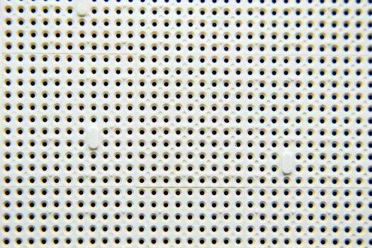 5A socket under the processor of the compute6r, holes under the feet of the contacts. Electronic board with electrical components. Electronics of computer equipment photo