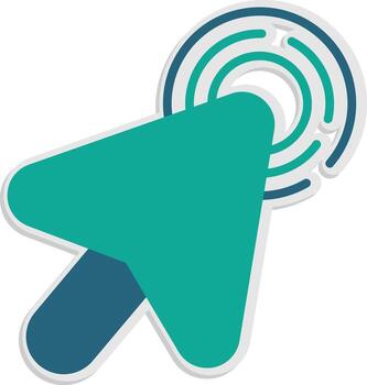 Context Menu Right Click Glyph Dual Tone Sticker vector