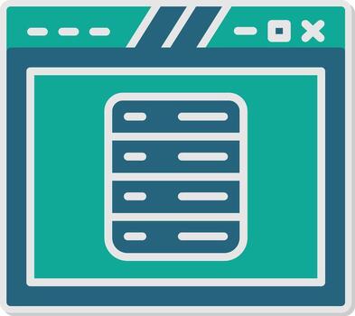 Navigation Dropdown Menu Design Glyph Dual Tone Sticker vector