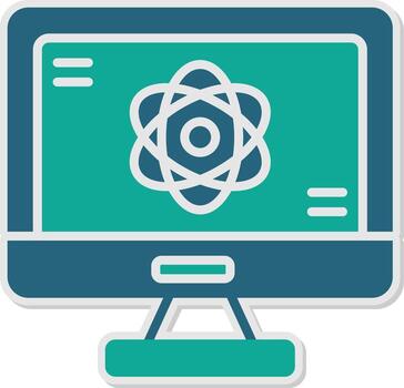 reaccionar marco de referencia ui componente glifo doble tono pegatina vector