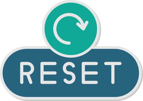 Reset Form Button Glyph Dual Tone Sticker vector