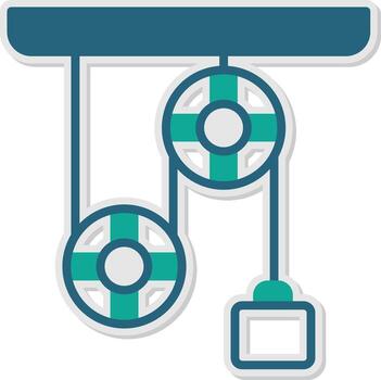 Physics Lab Experiment Setup Glyph Dual Tone Sticker vector