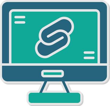 Svelte Reactive Component Icon Glyph Dual Tone Sticker vector