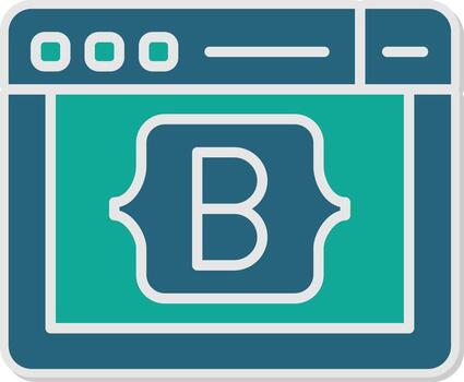 oreja css caja de herramientas icono glifo doble tono pegatina vector