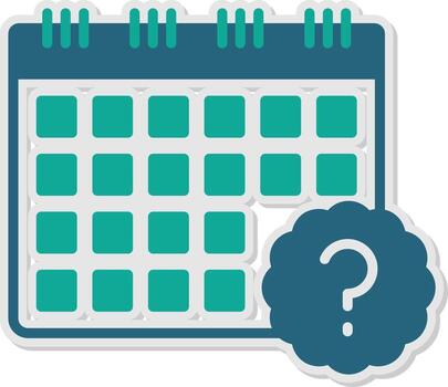 Project Execution Difficulties Report Glyph Dual Tone Sticker vector