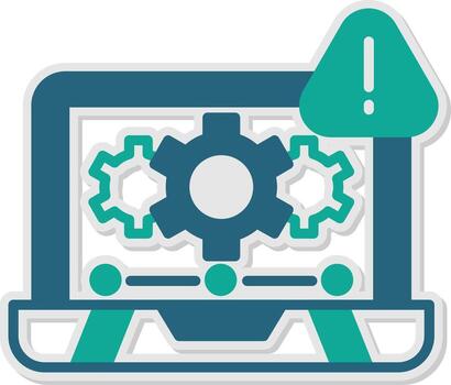 Compilacion error en construir glifo doble tono pegatina vector