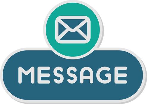 Message User Button Glyph Dual Tone Sticker vector
