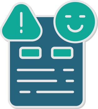 Syntax Error Detected Glyph Dual Tone Sticker vector