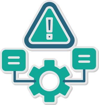 Logic Error in Program Glyph Dual Tone Sticker vector