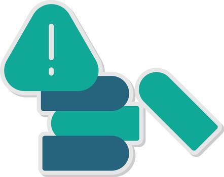 Desbordamiento error en cálculo glifo doble tono pegatina vector