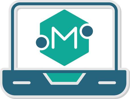 Redis In Memory Cache Glyph Dual Tone Sticker vector