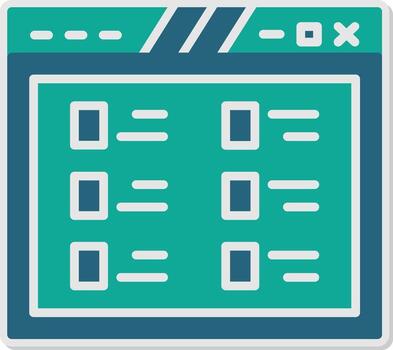 interactivo web tarea Lista de Verificación glifo doble tono pegatina vector