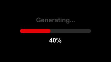 ai alstrande med framsteg animering isolerat på svart bakgrund video