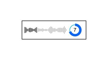 audio visualizador con mic símbolo animación aislado en blanco antecedentes video