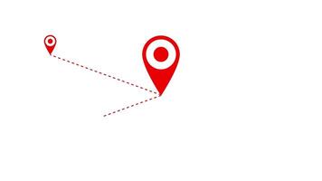 5 location icon connected map tracking animation isolated on white background video