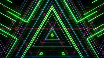 motion background Abstract Glowing Pyramid VJ Loop video
