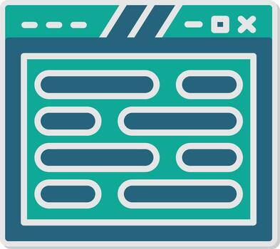 personalizado web entrada formar glifo doble tono pegatina vector