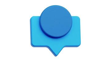 3d Lägg till meddelande ikon animering isolerat på vit bakgrund video