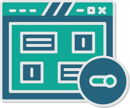 Interactive Call to Action Button Glyph Dual Tone Sticker vector