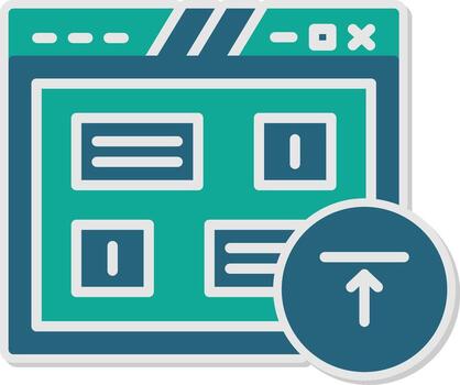 File Upload Submission Field Glyph Dual Tone Sticker vector