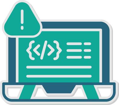 segmentación culpa error glifo doble tono pegatina vector