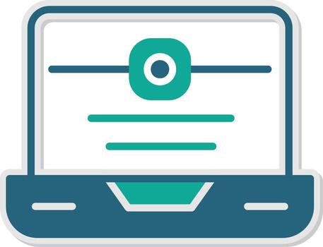 Code Commit Action Icon Glyph Dual Tone Sticker vector