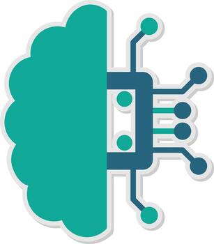 Programming Code Interface Glyph Dual Tone Sticker vector